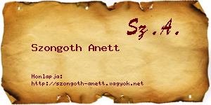 Szongoth Anett névjegykártya